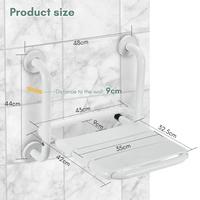 Sedia da bagno per anziani e disabili, pieghevole