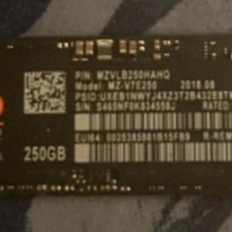 hd SSD nvme 970evo 250gb