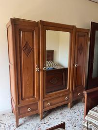 Camera da letto in legno vintage