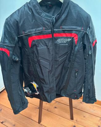 Giacca Moto ATROX FLYER PRO Nera Rossa