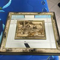 Quadro con paesaggio in rilievo