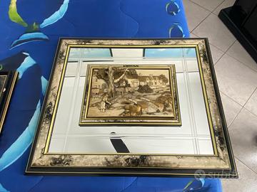 Quadro con paesaggio in rilievo