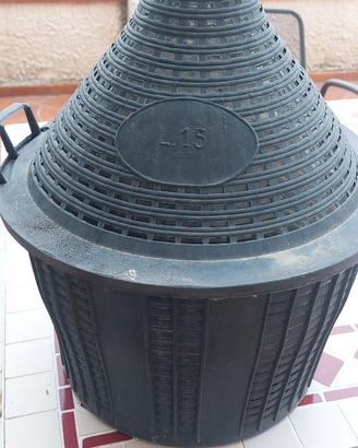 Contenitore acciaio inox 50 litri e 2 damigiane