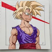 Disegno realizzato a mano Gohan Dragon Ball