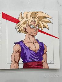 Disegno realizzato a mano Gohan Dragon Ball