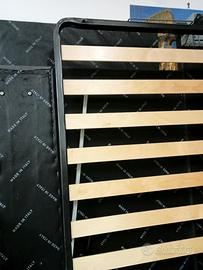 letto matrimoniale a contenitore colore grigio 