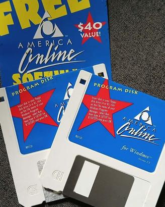 America OnLine floppy disk da collezione