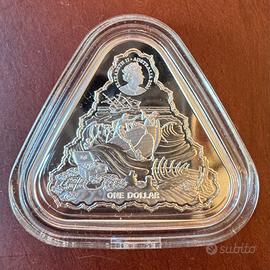 Moneta 1oz argento 999 triangolare Australia 2020