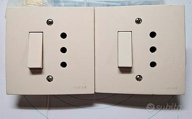 2 Prese Vimar Mascot + deviatore 16 ampere nuove