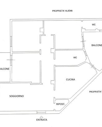 Ampio appartamento 120 mq con doppia esposizione