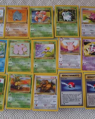 15 Carte Pokemon JUNGLE  ITALIANO rare o prima ed