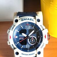 Crono sportivo Dual time/Dual Display Smael Blu/Wh
