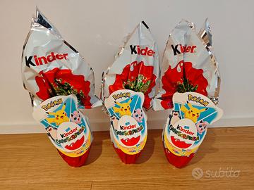 3 UOVA KINDER GRAN SORPRESA POKEMON SET COMPLETO