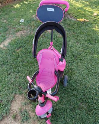  triciclo bambina rosa smart trike 3 in 1