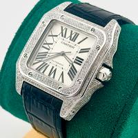 Cartier santos 100 xl diamanti ref. 2656