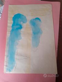Dipinto acquerello Virgilio Guidi