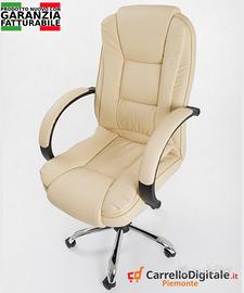 Poltrona Presidenziale color beige modello Cover