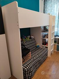  letto soppalco e 2 armadi ikea
