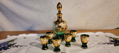 SERVIZIO VETRO DA LIQUORE VINTAGE