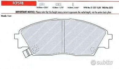 Pastiglie freno sportive FERODO RACING FCP 598