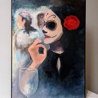 Catrina, dipinto, olio su tela 50x70