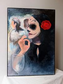 Catrina, dipinto, olio su tela 50x70