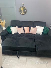 Divano 2 posti con chaise longue come nuovo