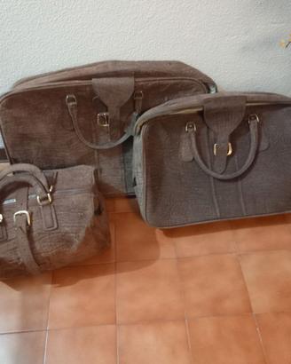 Set valige vintage pelle di elefante