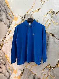 Polo lacoste manica lunga blu taglia M