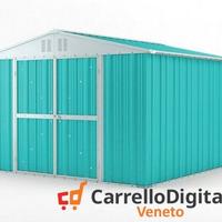 Box struttura lamiera Acciaio 327x307 azzurro