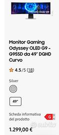 SAMSUNG QD OLED G95 MONITOR GAMING TOP DI GAMMA 