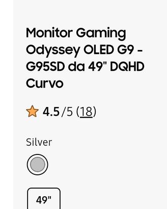 SAMSUNG QD OLED G95 MONITOR GAMING TOP DI GAMMA 