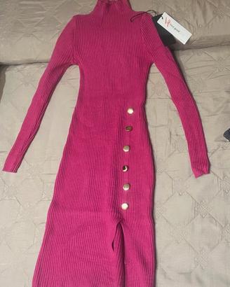 Abito Very Good fucsia bottoni Tg. Unica