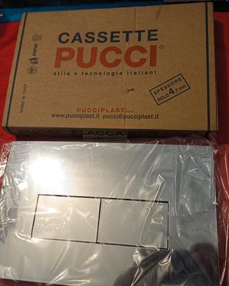 Pucci Piastra per comando cassetta bagno cromata