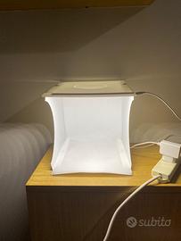 SET FOTOGRAFICO SFONDO BIANCO LED PER INSERZIONI