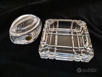 Vasetto in cristallo RCR e posacenere nuovi
