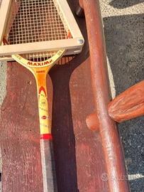 RACCHETTE TENNIS LEGNO UTILIZZO O COLLEZIONE