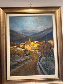 Dipinto di Gino Deserò - Paesaggio Montano