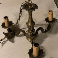 Lampadario 3 candele antico