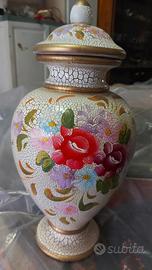 vaso vintage con motivo a fiori