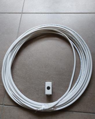 cavo antenna tv 12mt con modulo tv presa