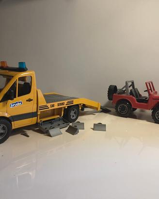 set carroattrezzi+ fuoristrada bruder