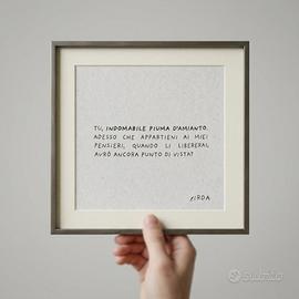 Quadro minimalista con frase poetica