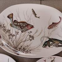 Servito 6 piatti Da pesce più vassoio