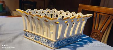 cestino porcellana Capodimonte 