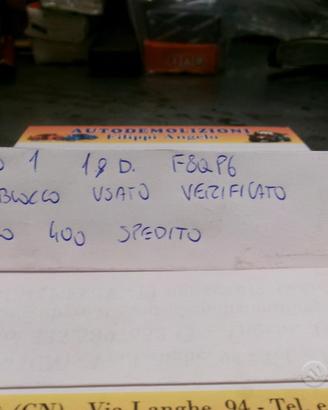 Monoblocco renault kangoo 1.9 d tipo f8qp6
