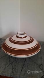 Vaso ceramica Mid-Century geometrico italiano 