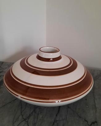 Vaso ceramica Mid-Century geometrico italiano 