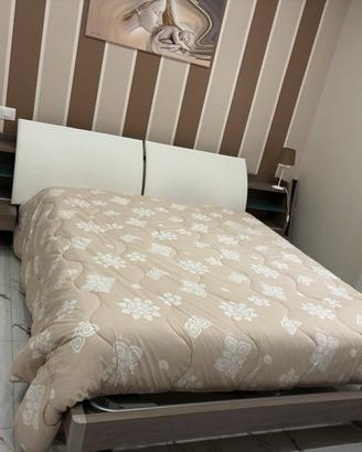 Testiera letto matrimoniale con mobile contenitore