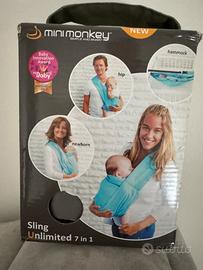Mini monkey 7 in 1 - fascia porta bambini